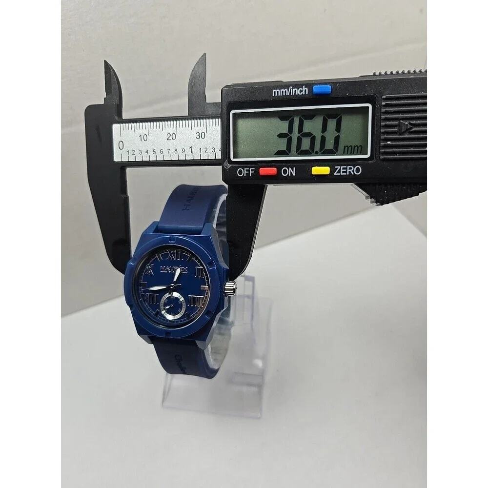 Haurex Italy Challenger Blue Plastceramic Watch Small Seconds Quartz New Battery